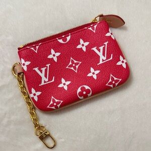 SL Fashions Red and White Floral Wallet